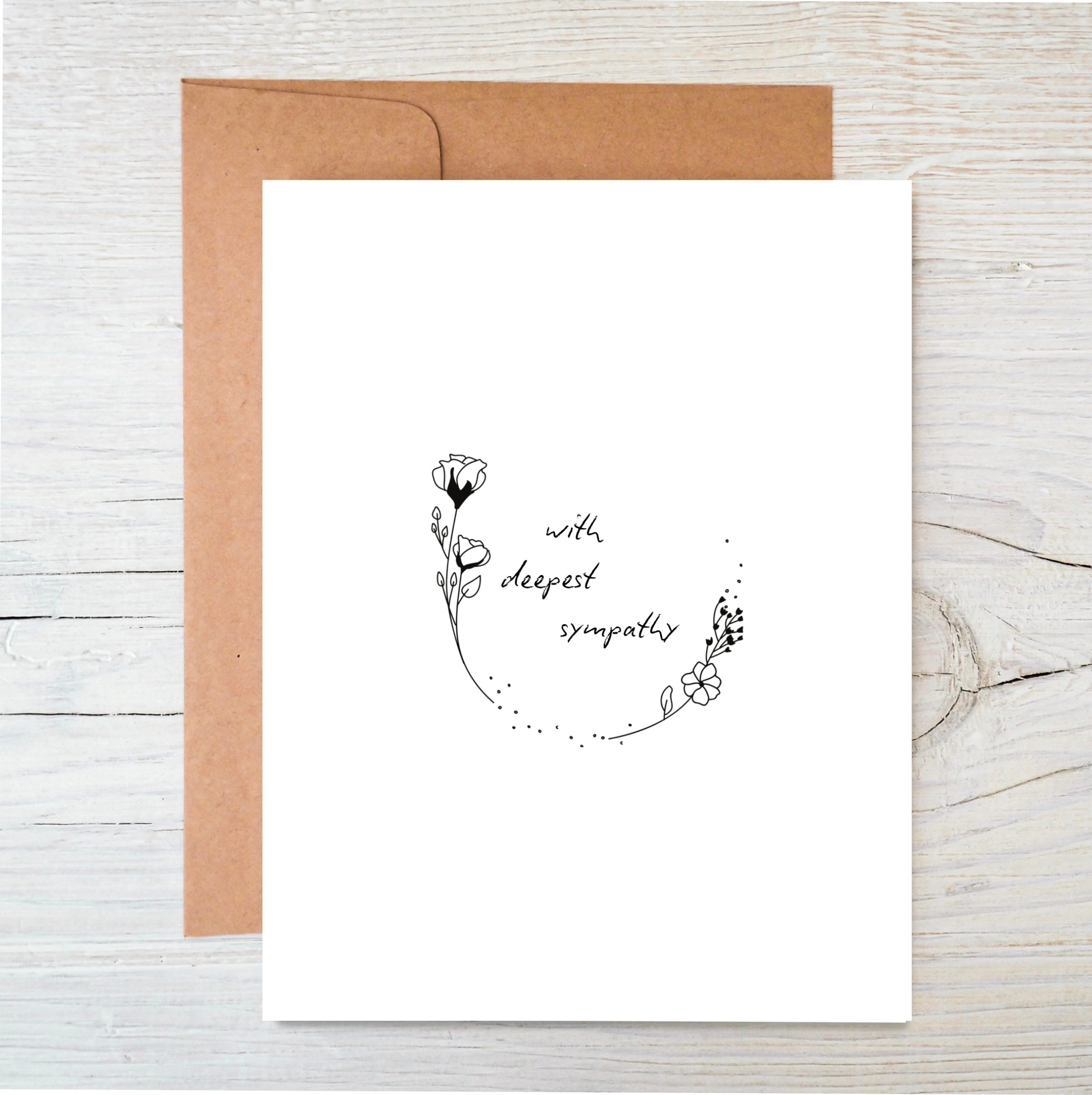 Plantable Sympathy Card: Botanical Wildflower Seed Card by The Raven's Edge Studio 1card