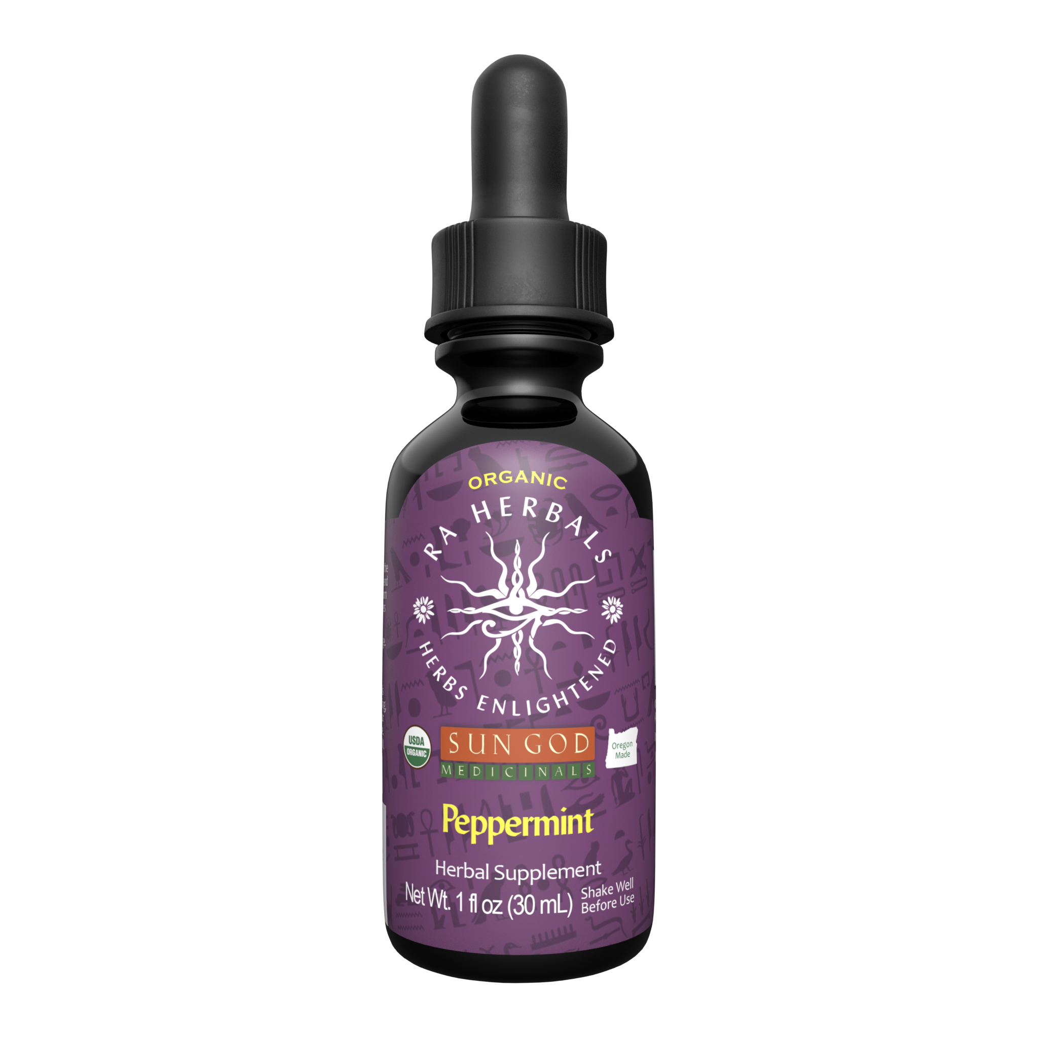 Organic Peppermint Tincture by Sun God Medicinals 1oz