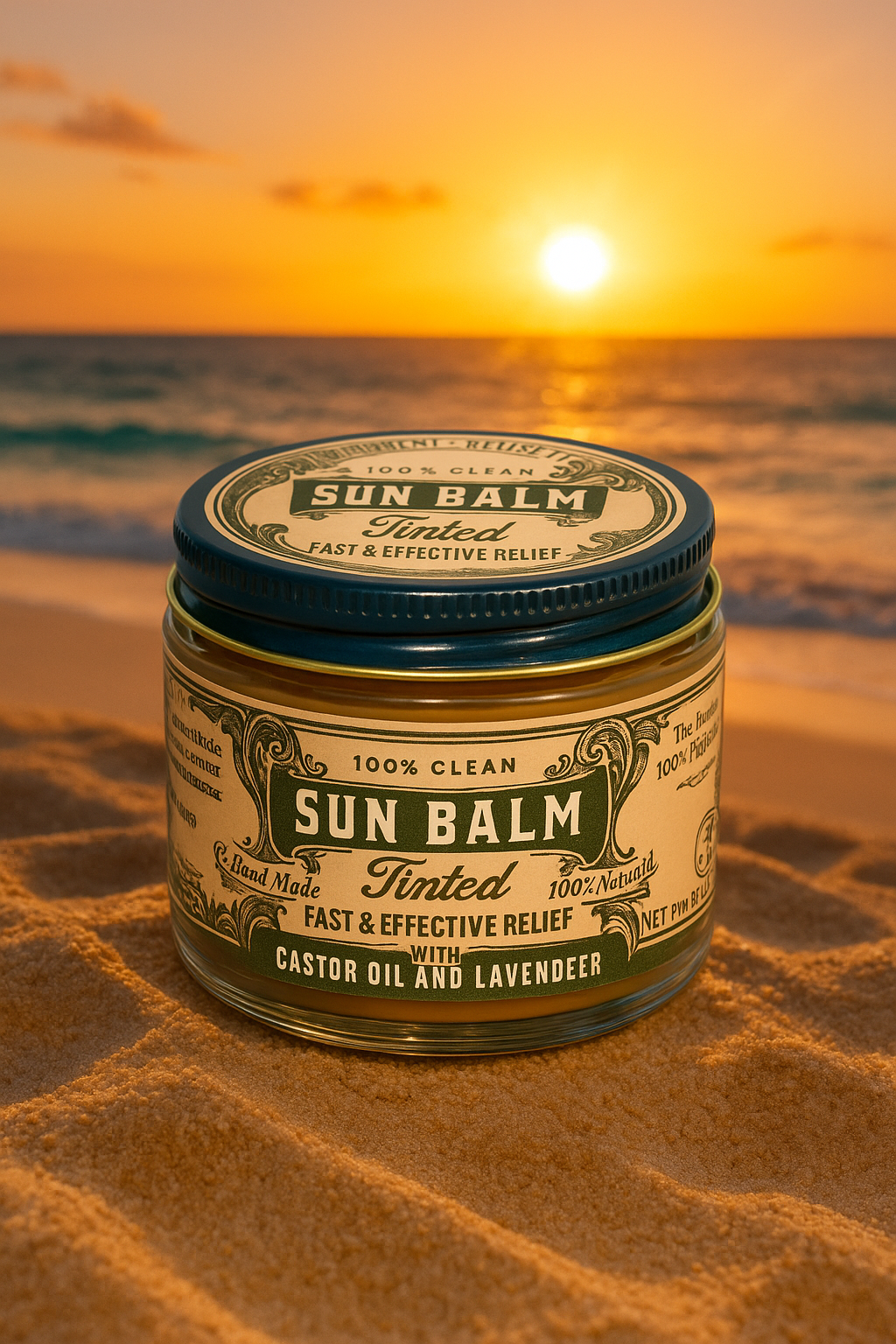 Sun Balm - Tinted Tallow Lavender Sunscreen "reef safe" by Roots & Leaves 2 oz