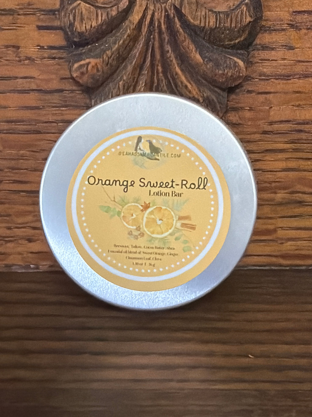 Orange Sweet-Roll Lotion Bar by Sea Hag's Mercantile 1.3oz