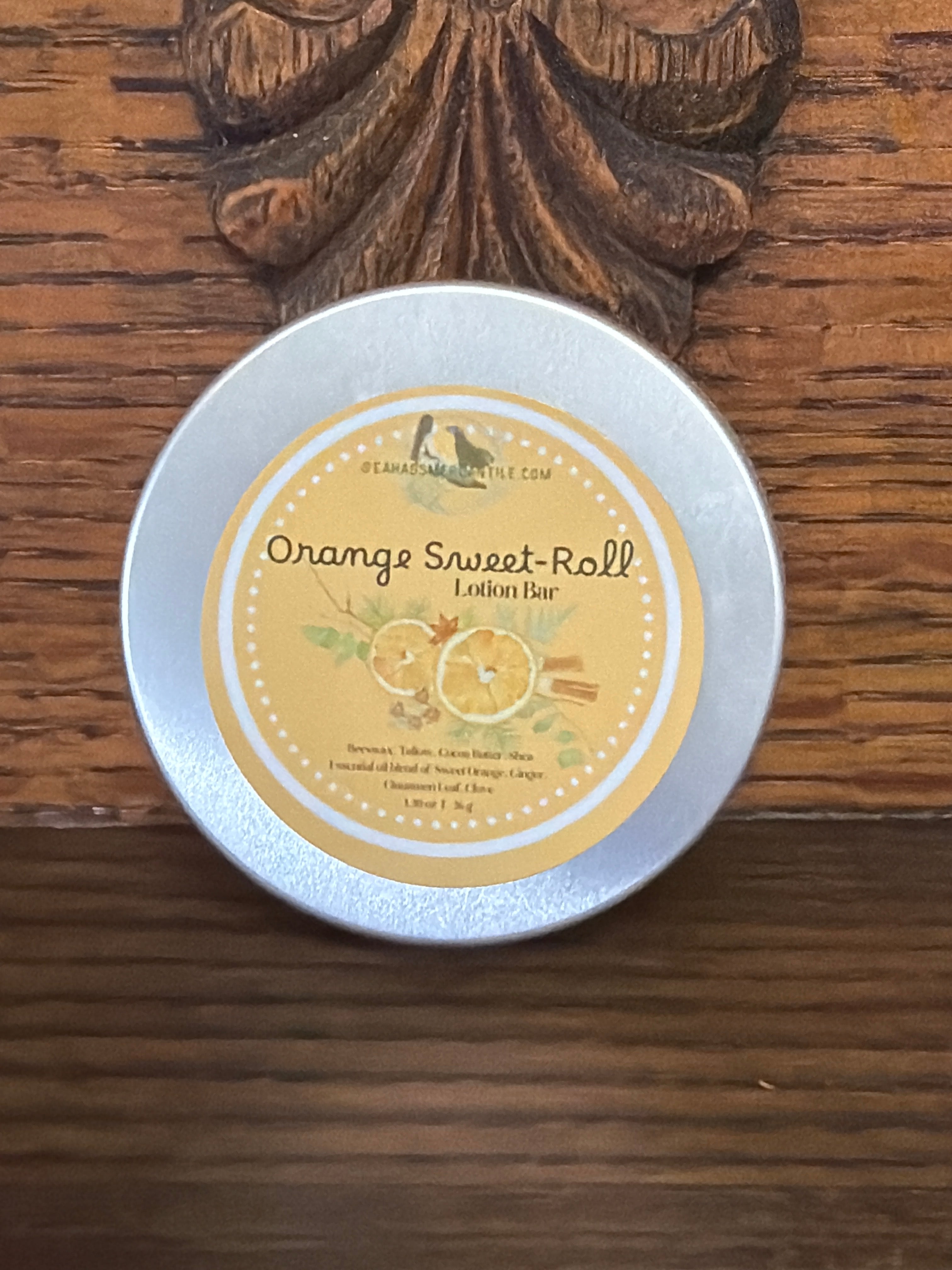 Orange Sweet-Roll Lotion Bar by Sea Hag's Mercantile 1.3oz