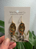 Green Beaded Leaf Dangle Earrings by Wild Dogwood Co. 1 pair