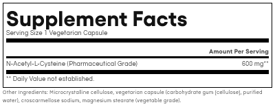 N-Acetyl-L-Cysteine (600 mg) by Natural Factors 60 capsules