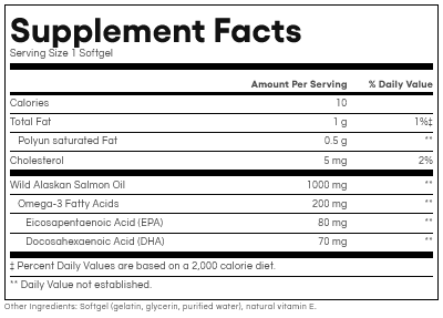 Wild Alaskan Salmon Oil (1,000 mg) by Natural Factors 90 softgels