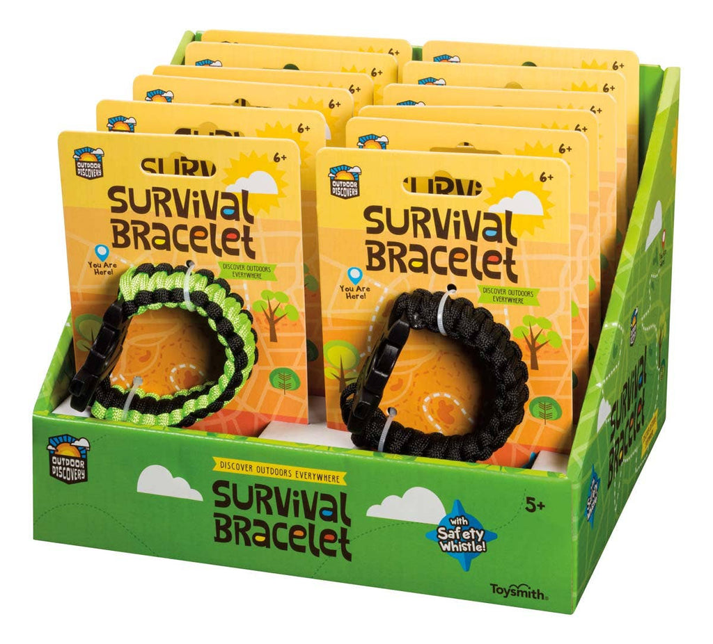 Outdoor Discovery Survival Bracelet With Whistle by Toysmith 1ct