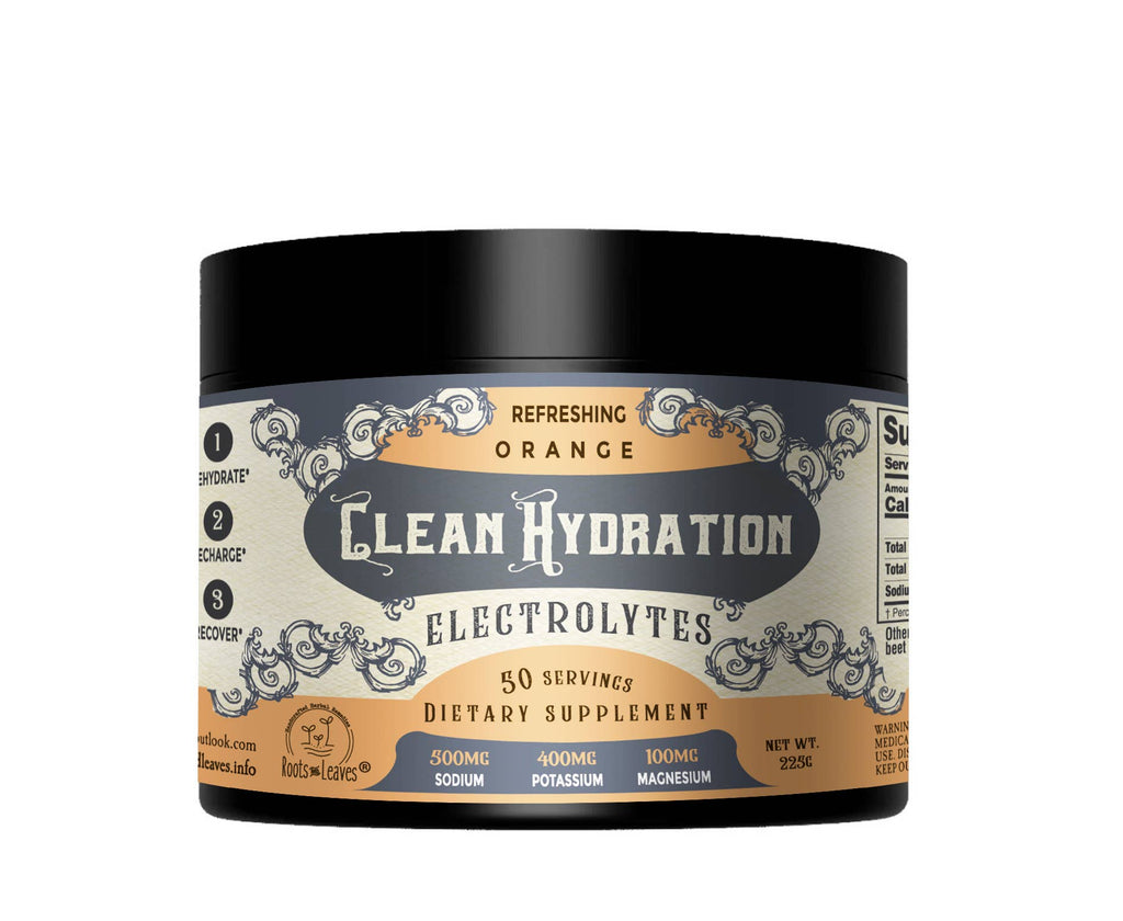 Clean Hydration Electrolytes- Orange by Roots & Leaves 50 to 100 servings