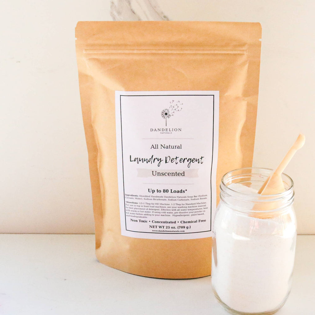 Unscented Laundry Soap | Laundry Detergent Powder by Dandelion Naturals 25oz