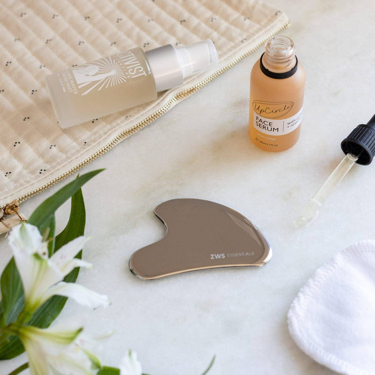 Stainless Steel Gua Sha Facial Tool by ZWS Essentials