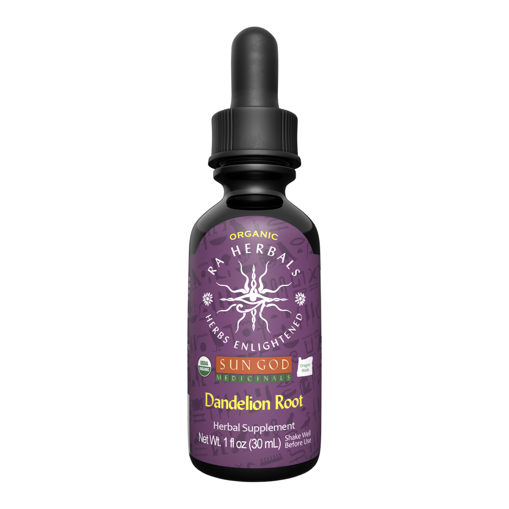 Organic Dandelion Root Tincture by Sun God Medicinals 1oz