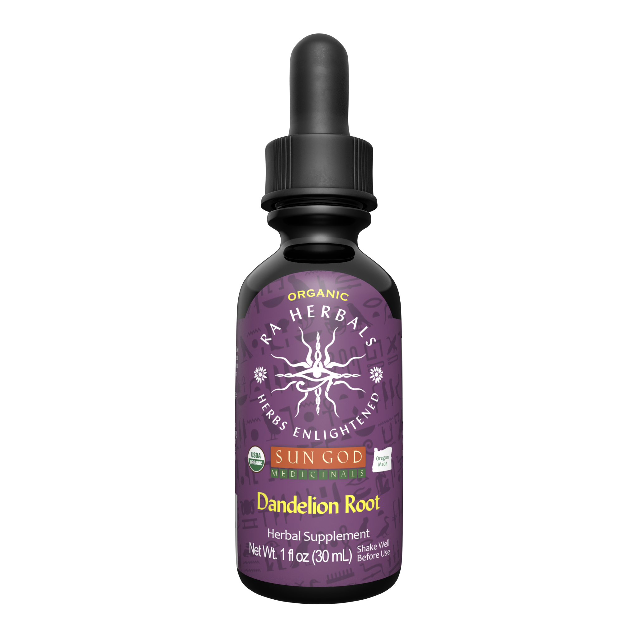 Organic Dandelion Root Tincture by Sun God Medicinals 1oz
