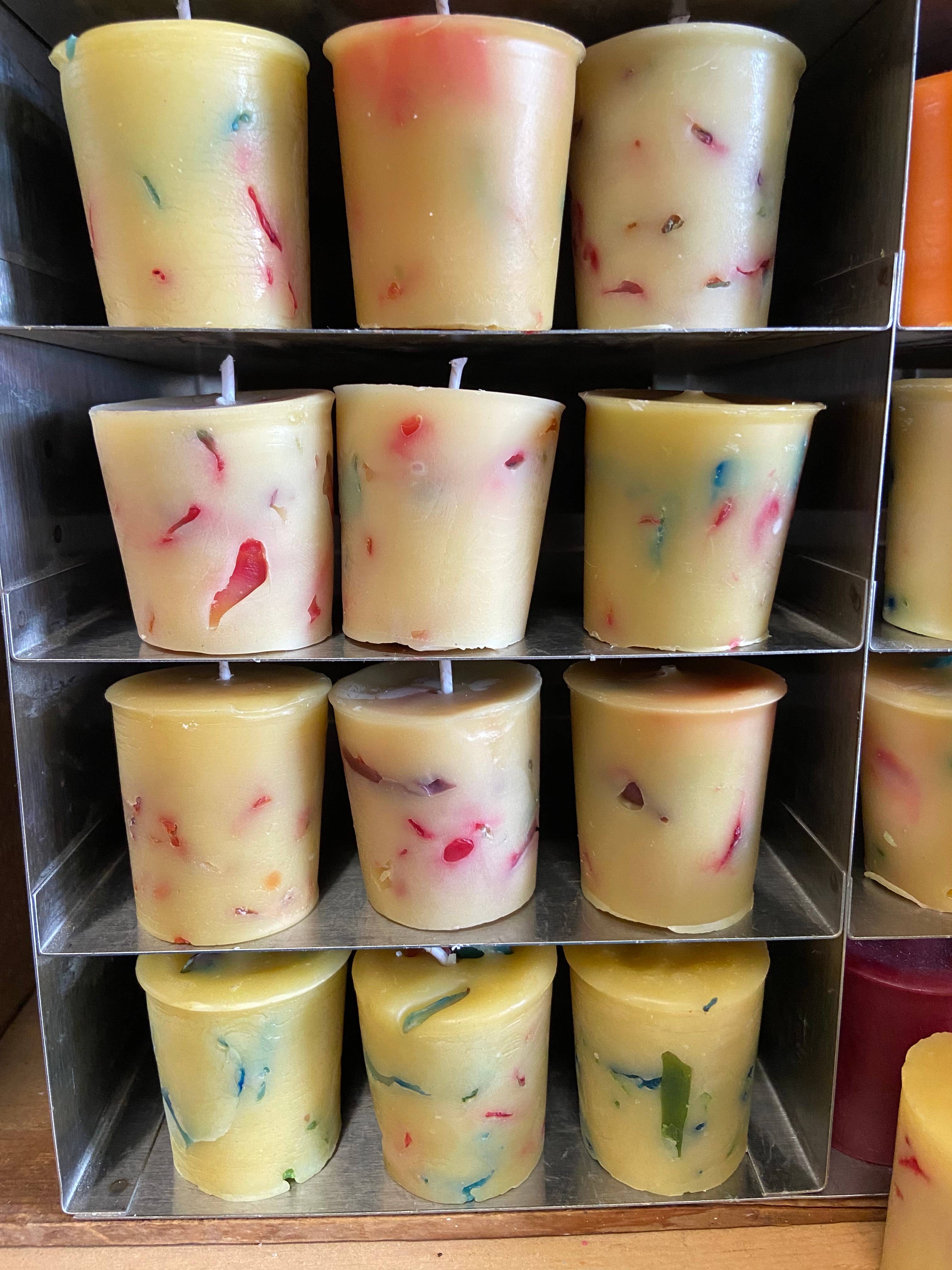 Rainbow Beeswax Votives! by Live Light Beeswax 1ct