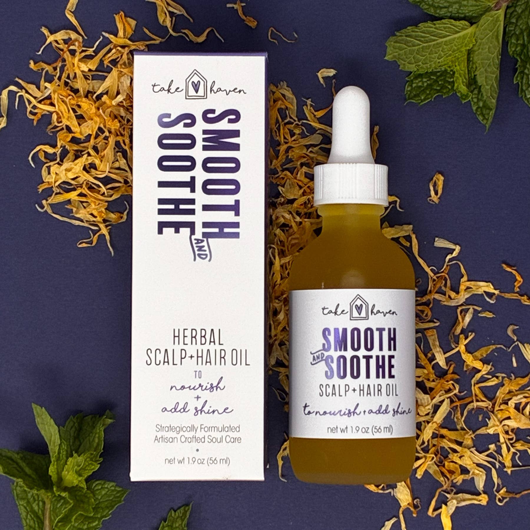 Herbal Hair Oil: Smooth & Soothe by Take Haven 1.9 oz