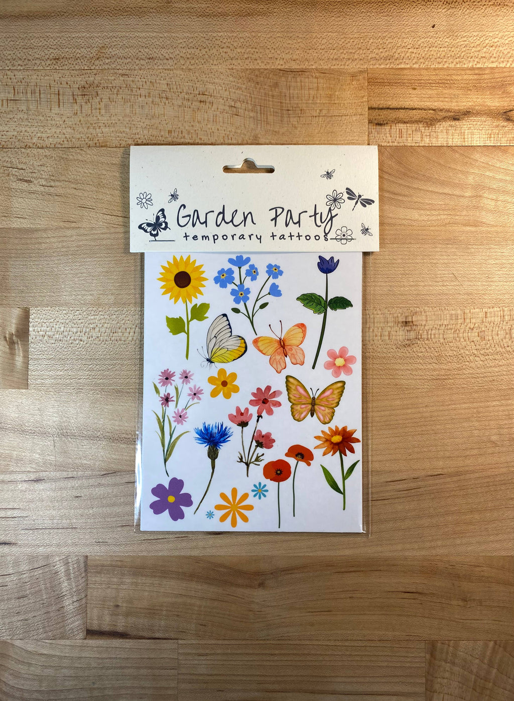 Wildflower & Butterfly Temporary Tattoos by The Raven’s Edge Studio 1 sheet