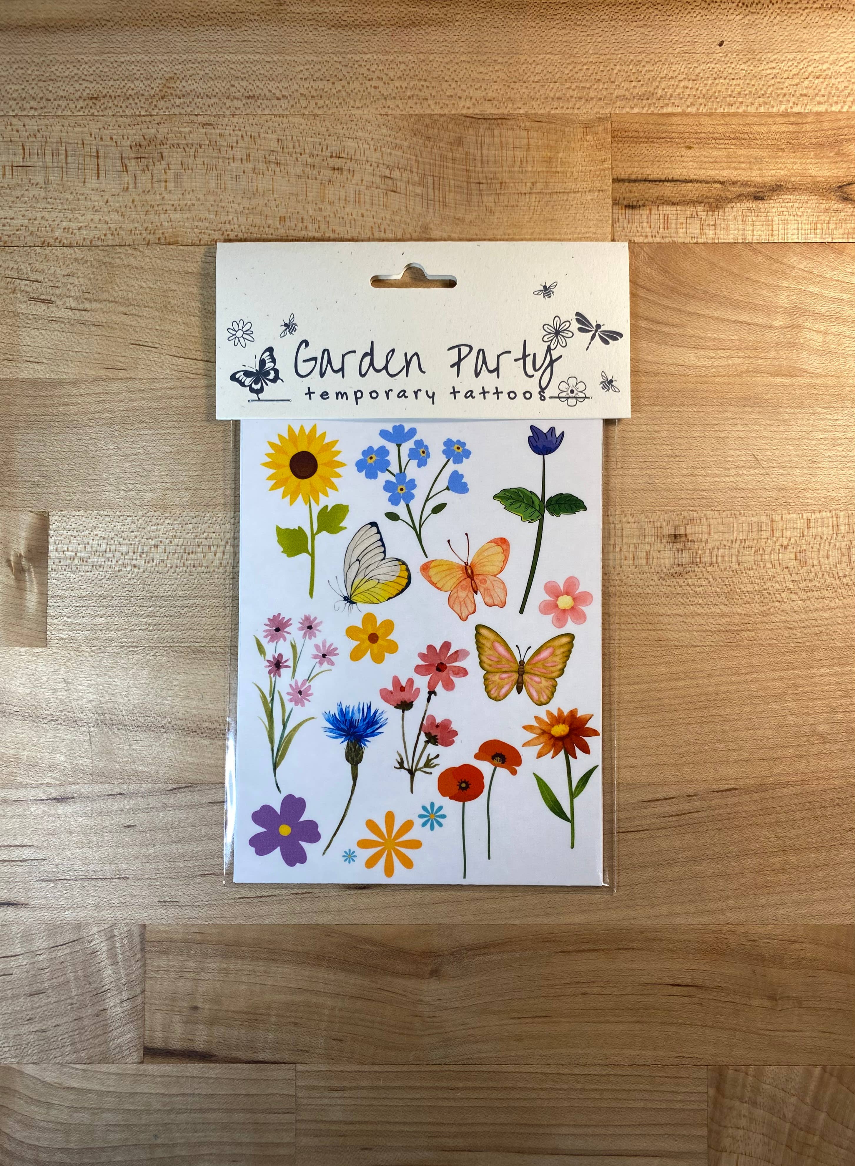 Wildflower & Butterfly Temporary Tattoos by The Raven’s Edge Studio 1 sheet