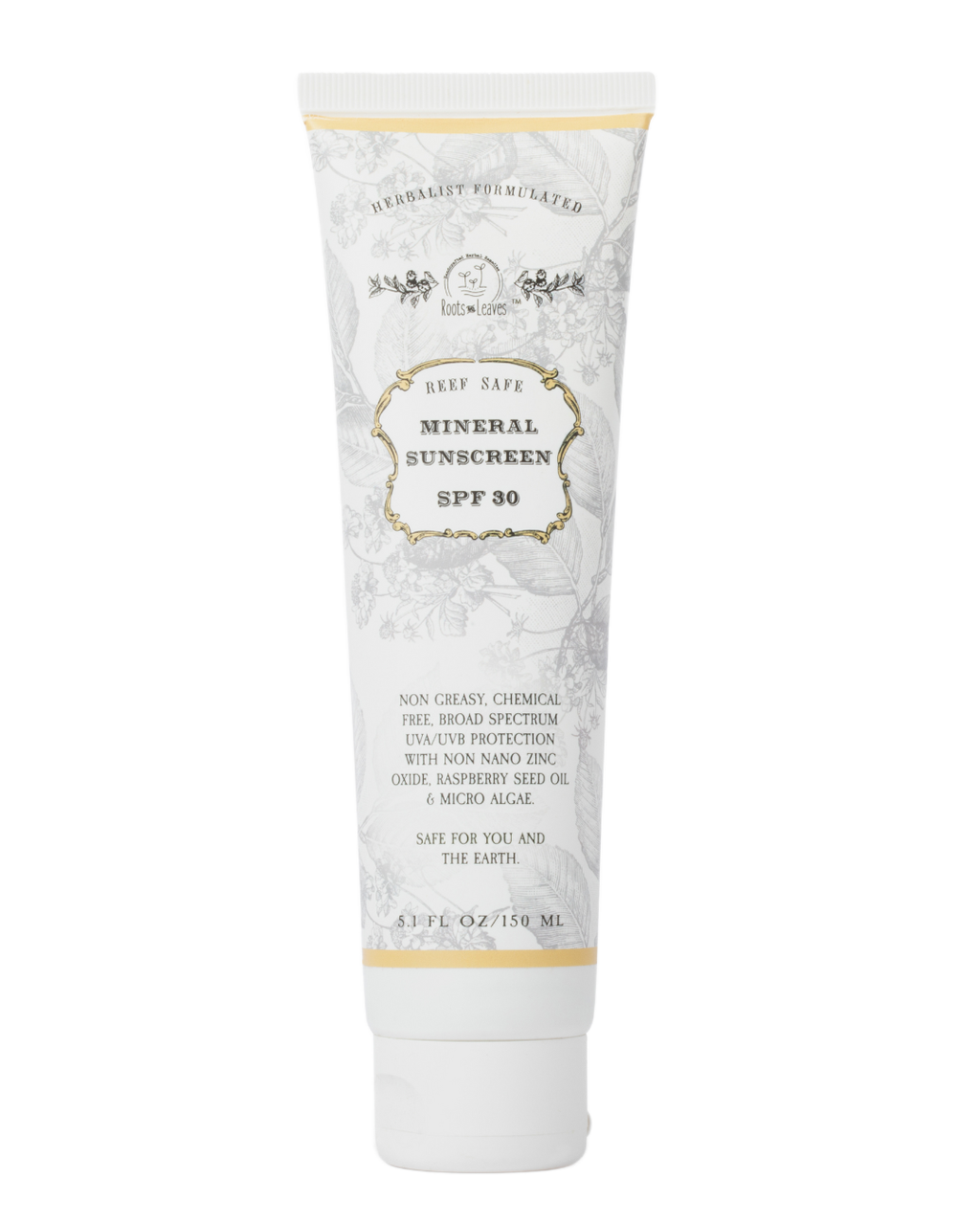 Reef Safe  Mineral Sunscreen with Tremella Mushroom by Roots & Leaves 5.1 fl oz