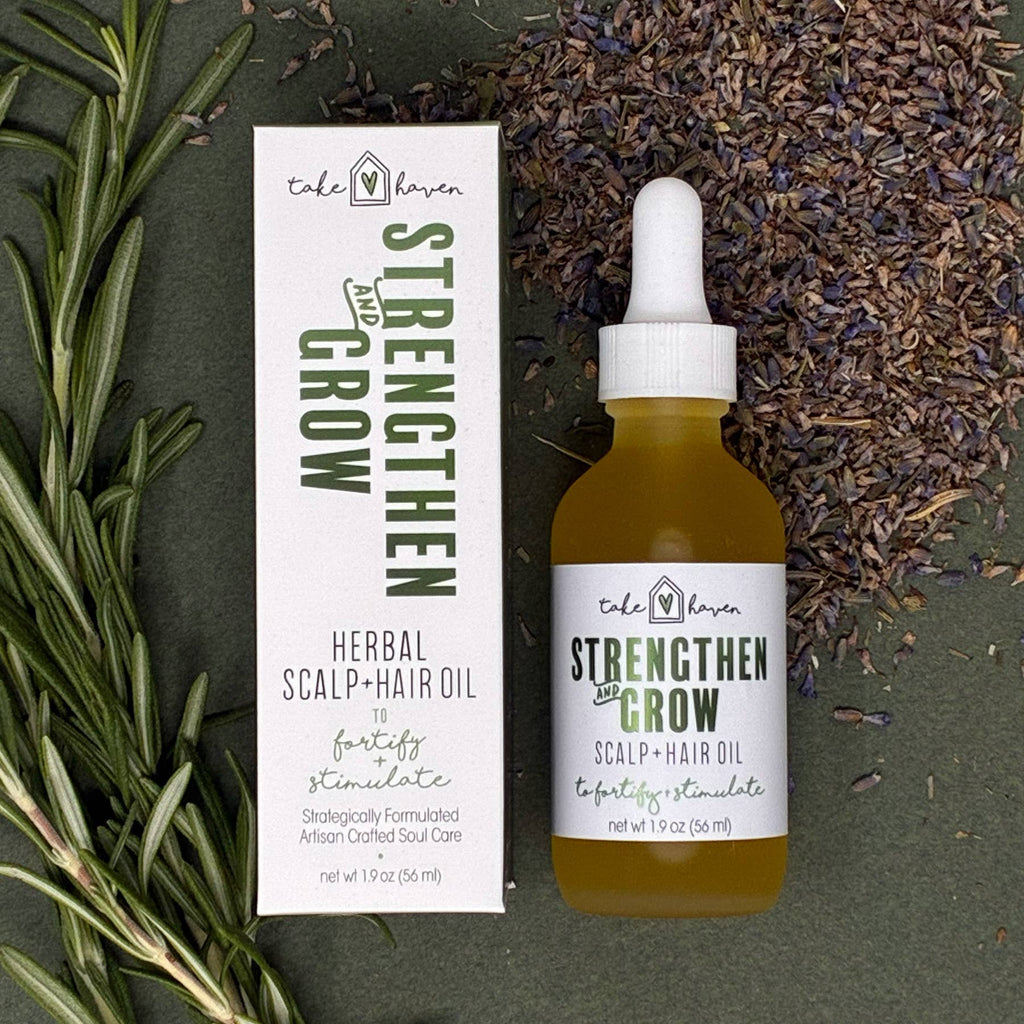 Herbal Hair Oil: Strengthen & Grow by Take Haven 1.9 oz