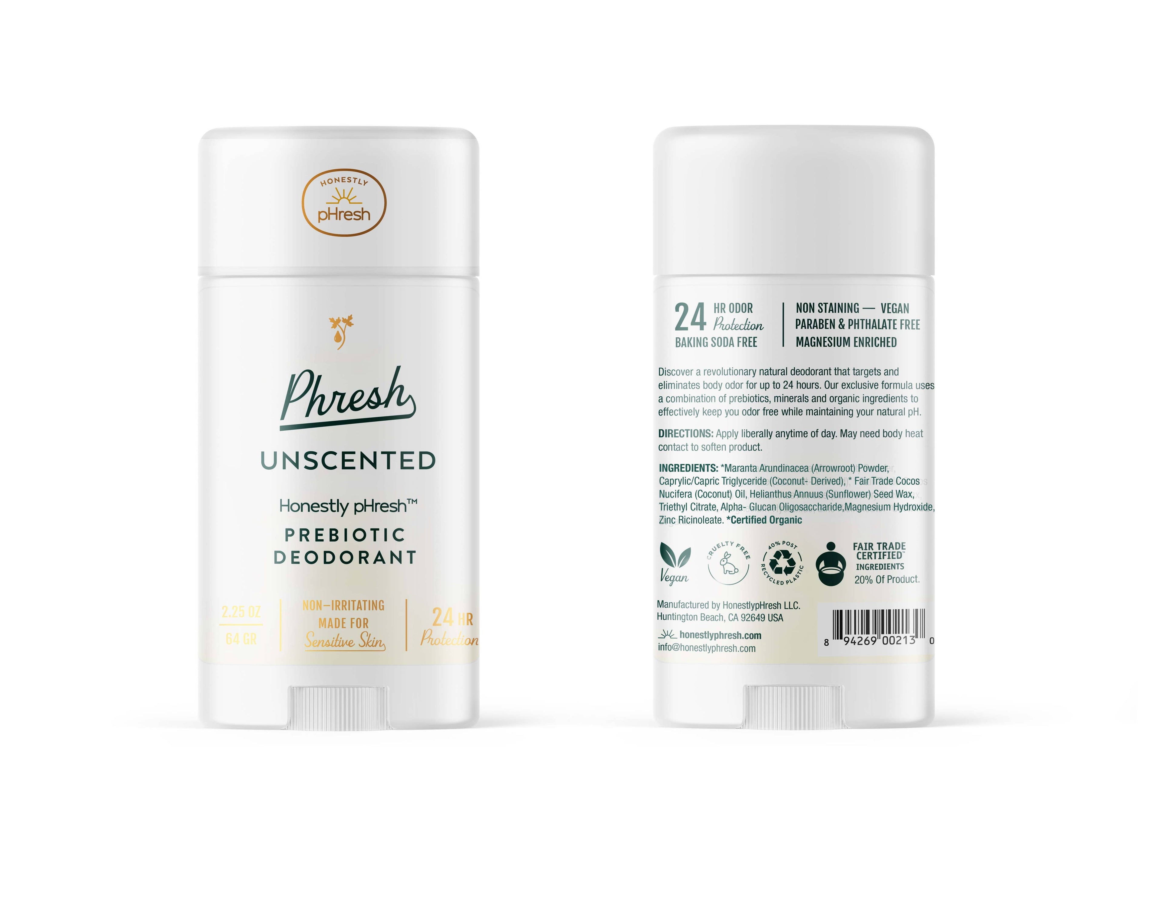 PHree Unscented Deodorant by Honestly pHresh 2.25oz