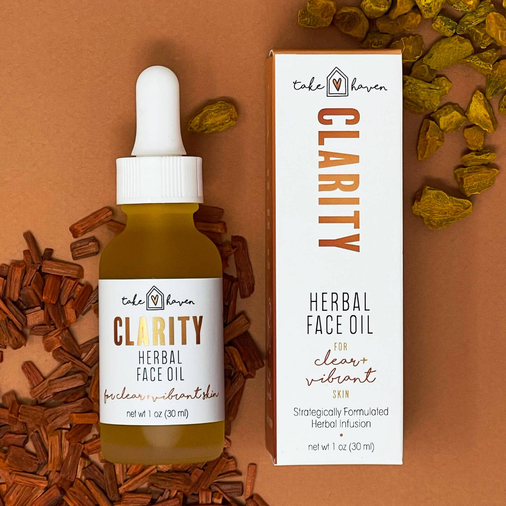 Face Oil: Clarity Herbal Oil for Clear & Balanced Skin by Take Haven 1 oz