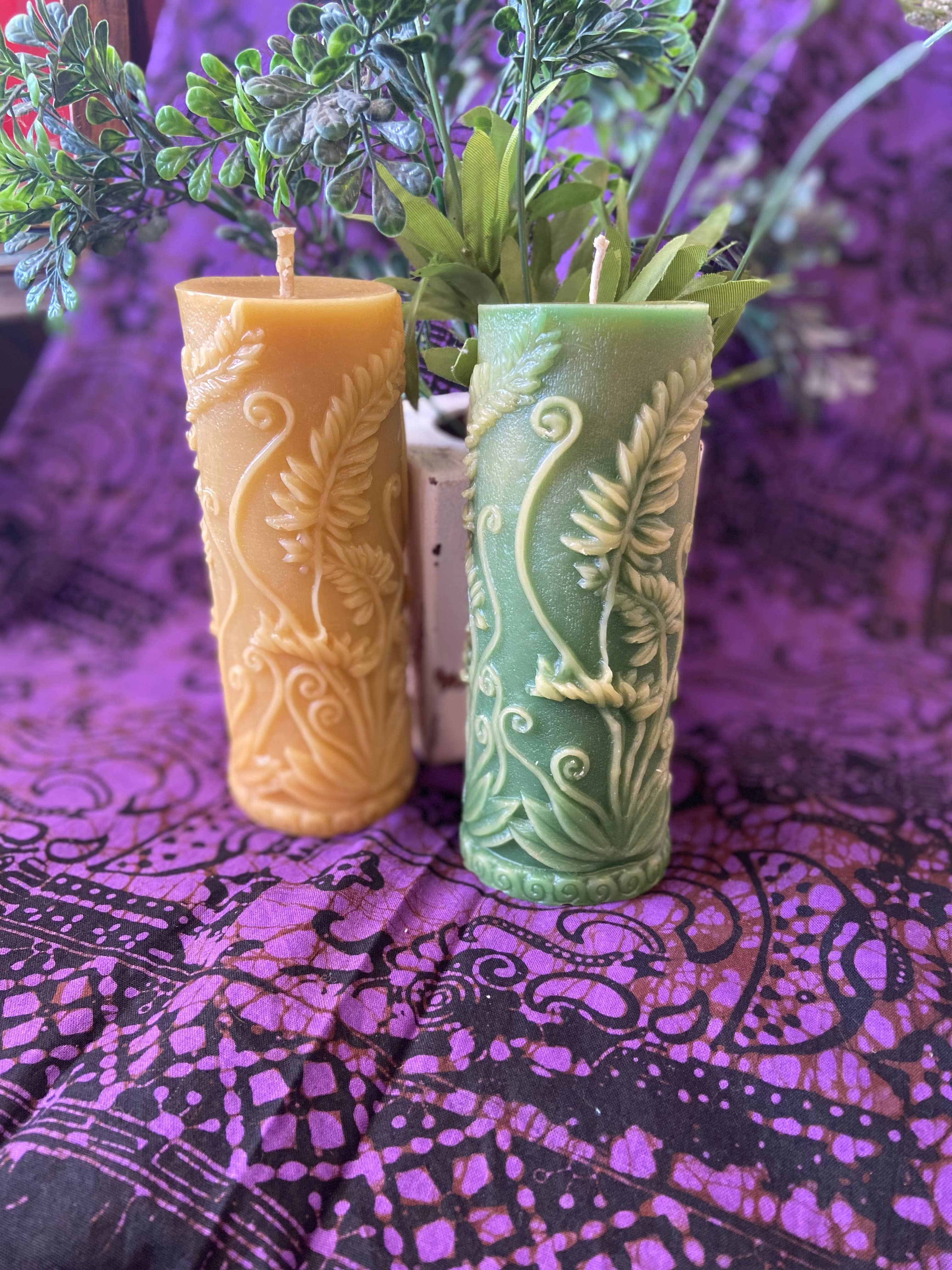 Fern Life Pillar by Live Light Beeswax