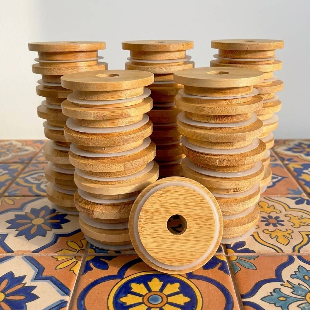 Bamboo Mason Jar Lids by Bamboo Switch