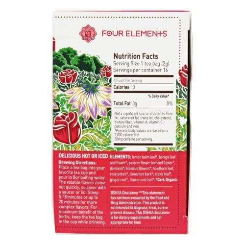 Joy, Love & Passion Tea by Four Elements Herbals 16 Teabags