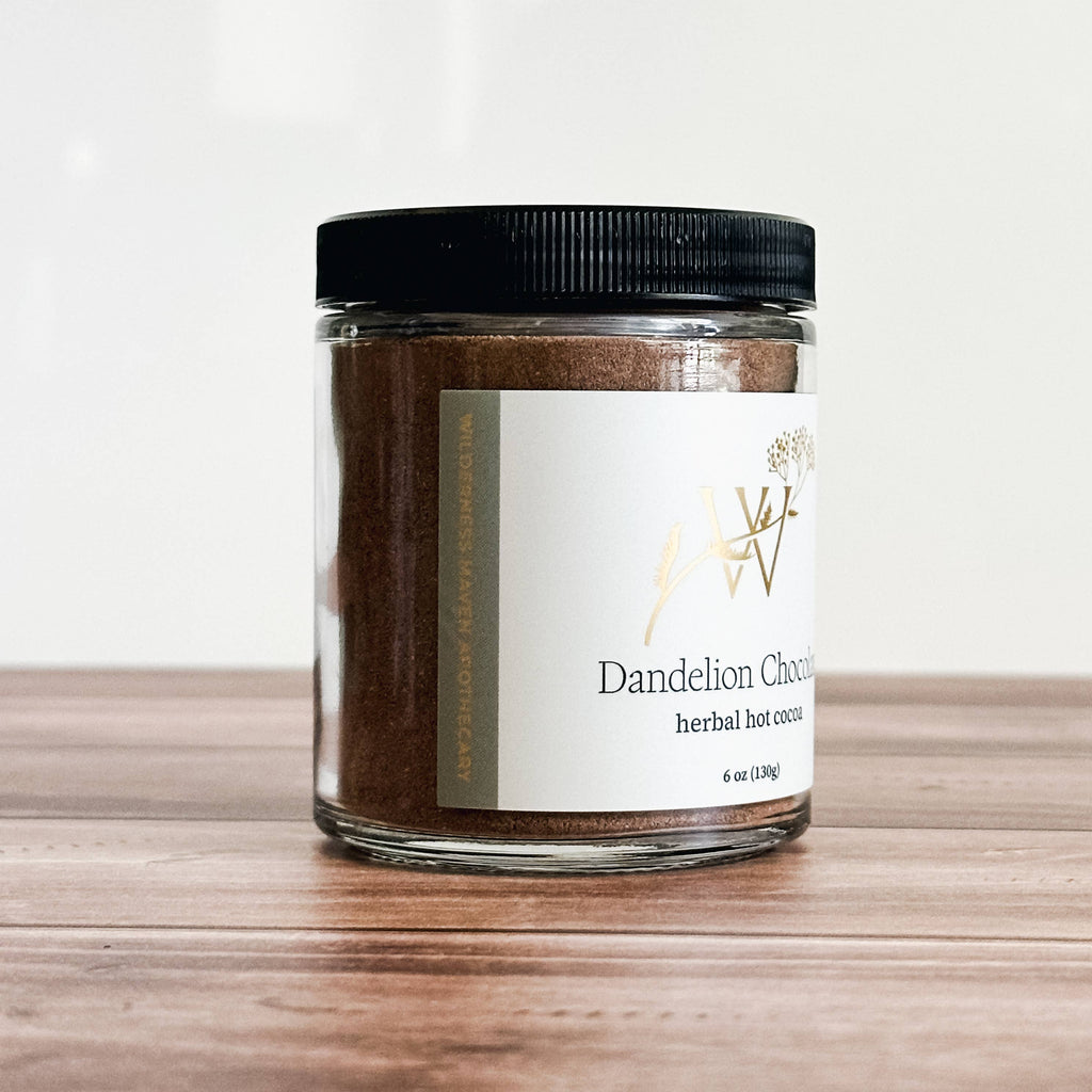 Dandelion Chocolate Herbal Hot Cocoa by Wilderness Maven Apothecary 6oz