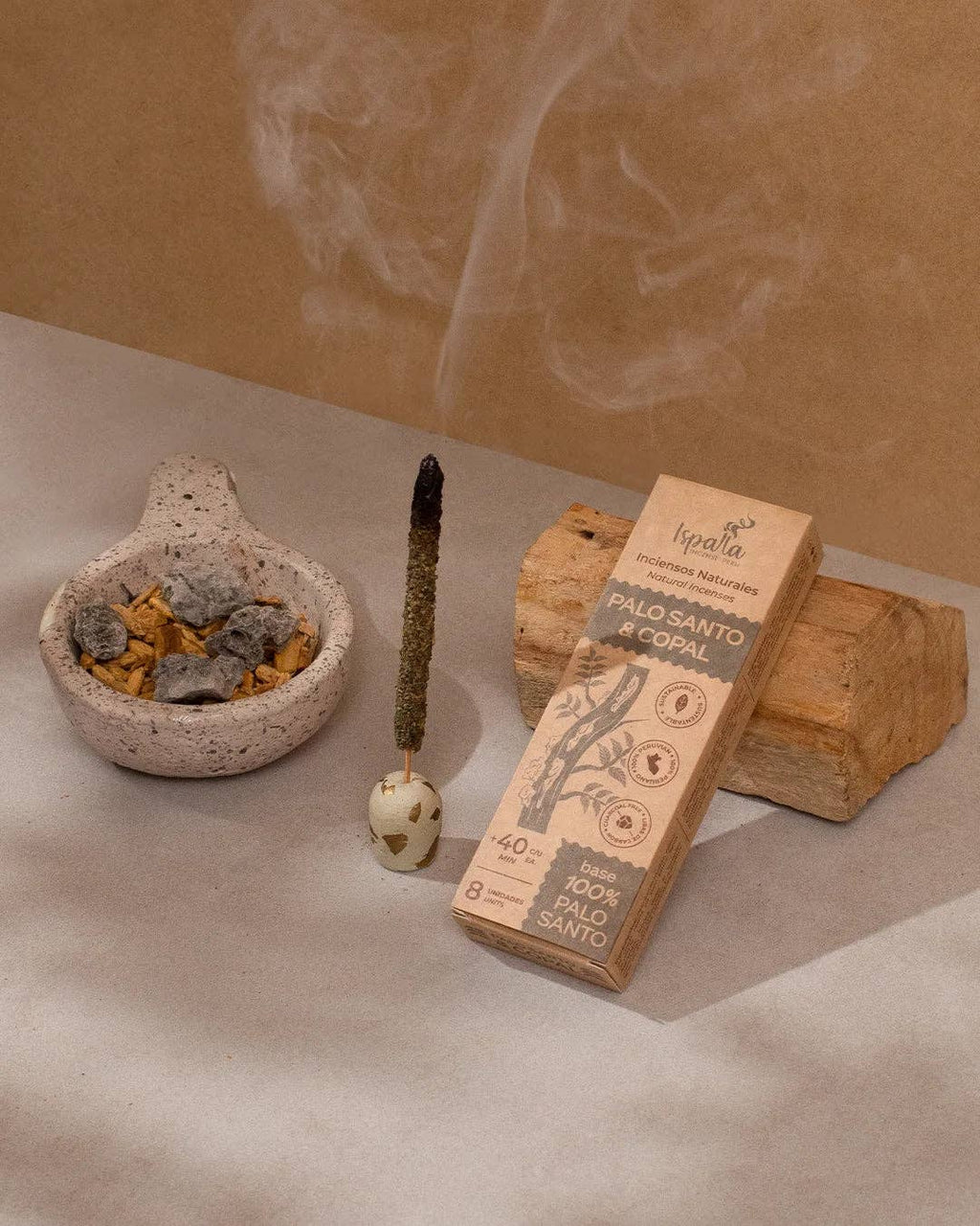 Palo Santo & Copal Thick Natural Incense by Ispalla 8 pack