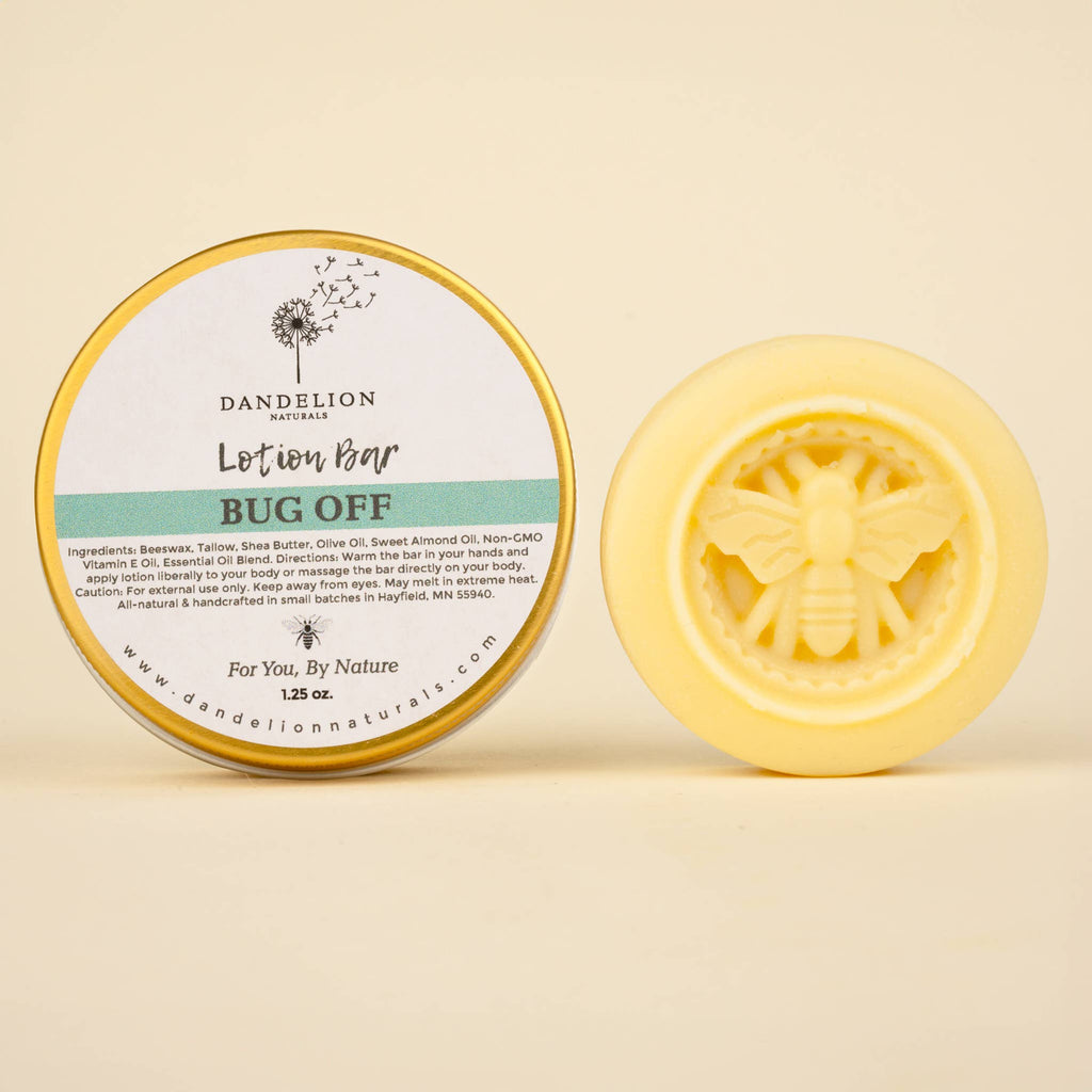Tallow Lotion Bar | Bug Off by Dandelion Naturals 1.25 oz