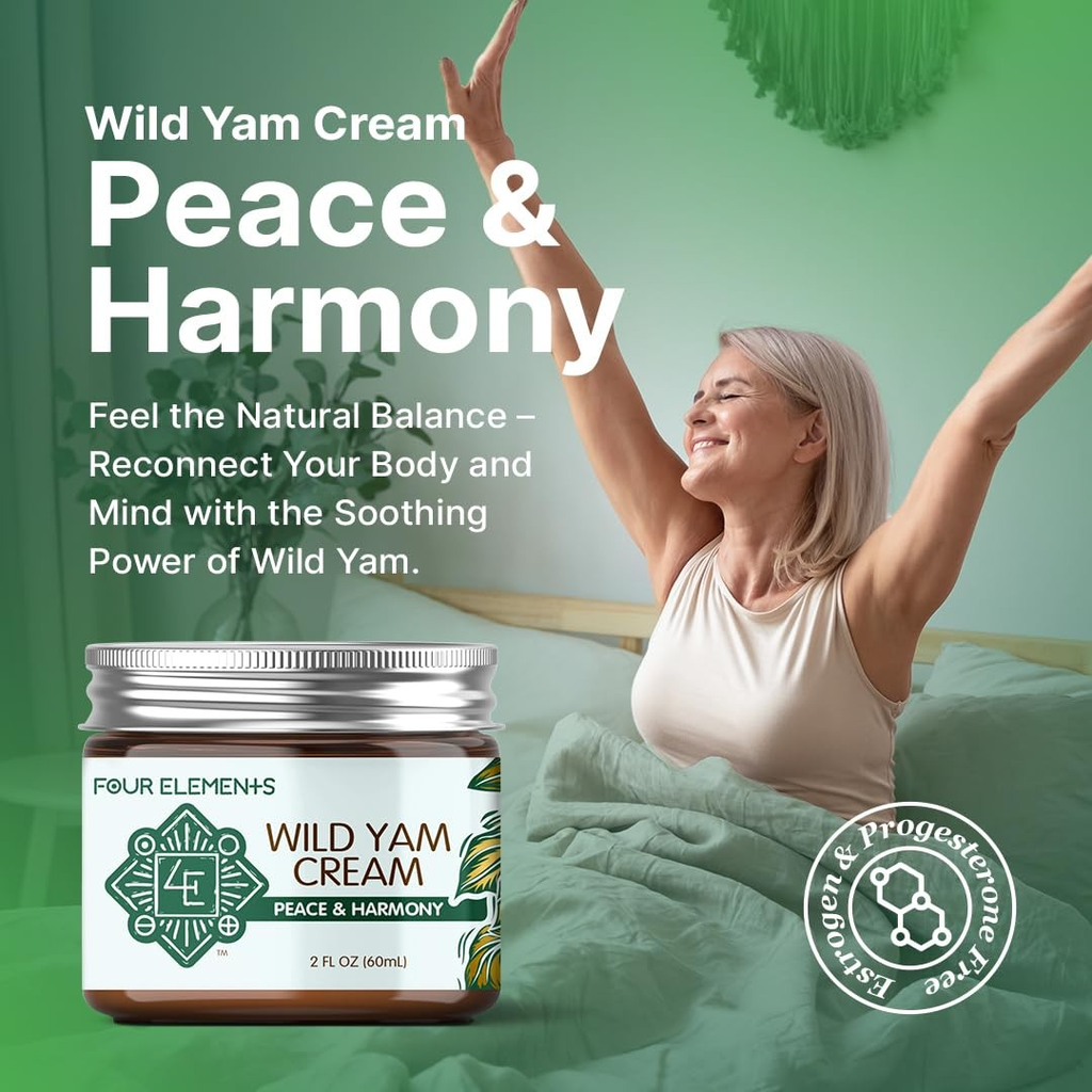 Wild Yam Peace & Harmony Cream by Four Elements Herbals 2 oz