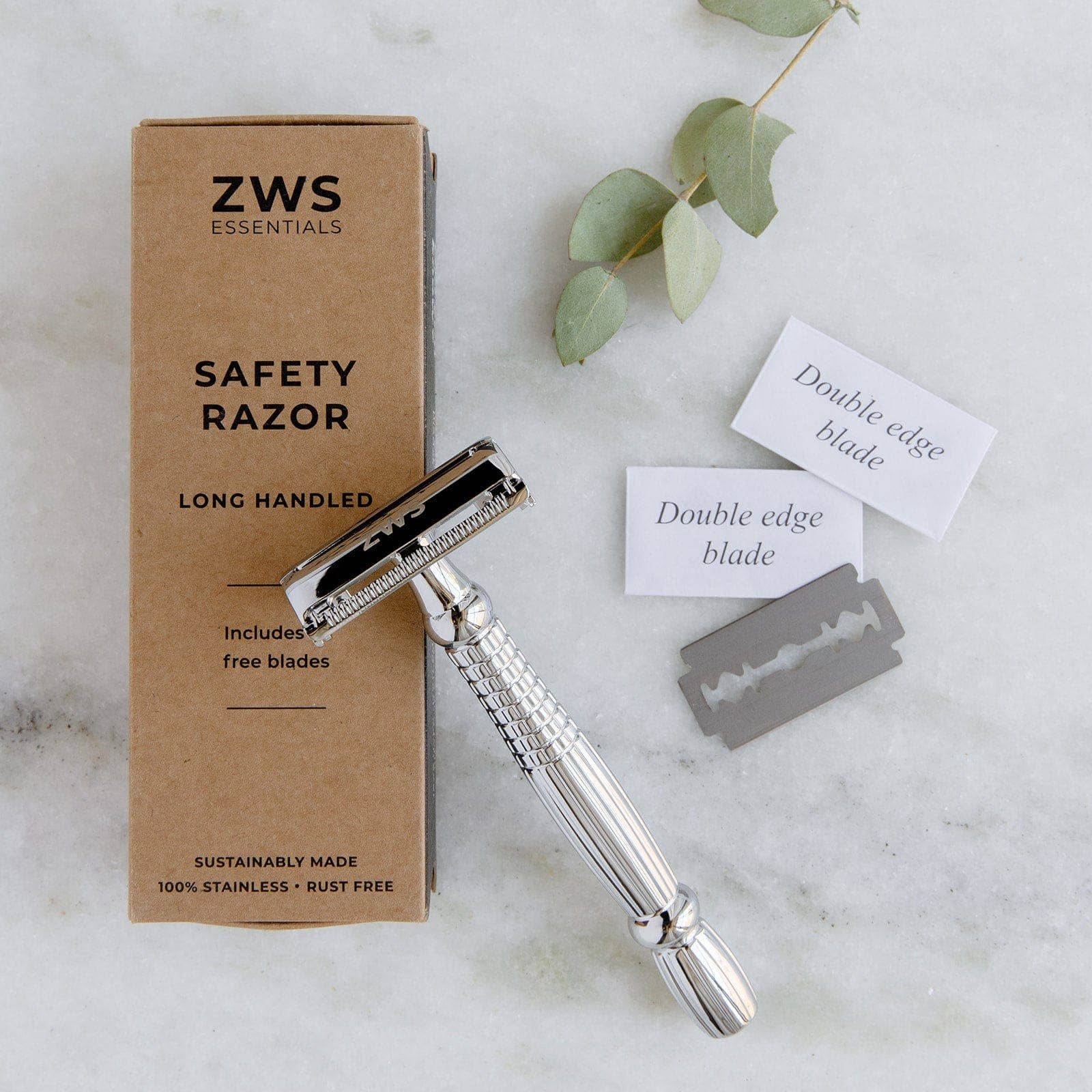 Zero Waste Safety Razor w/ 10 blades by ZWS Essentials
