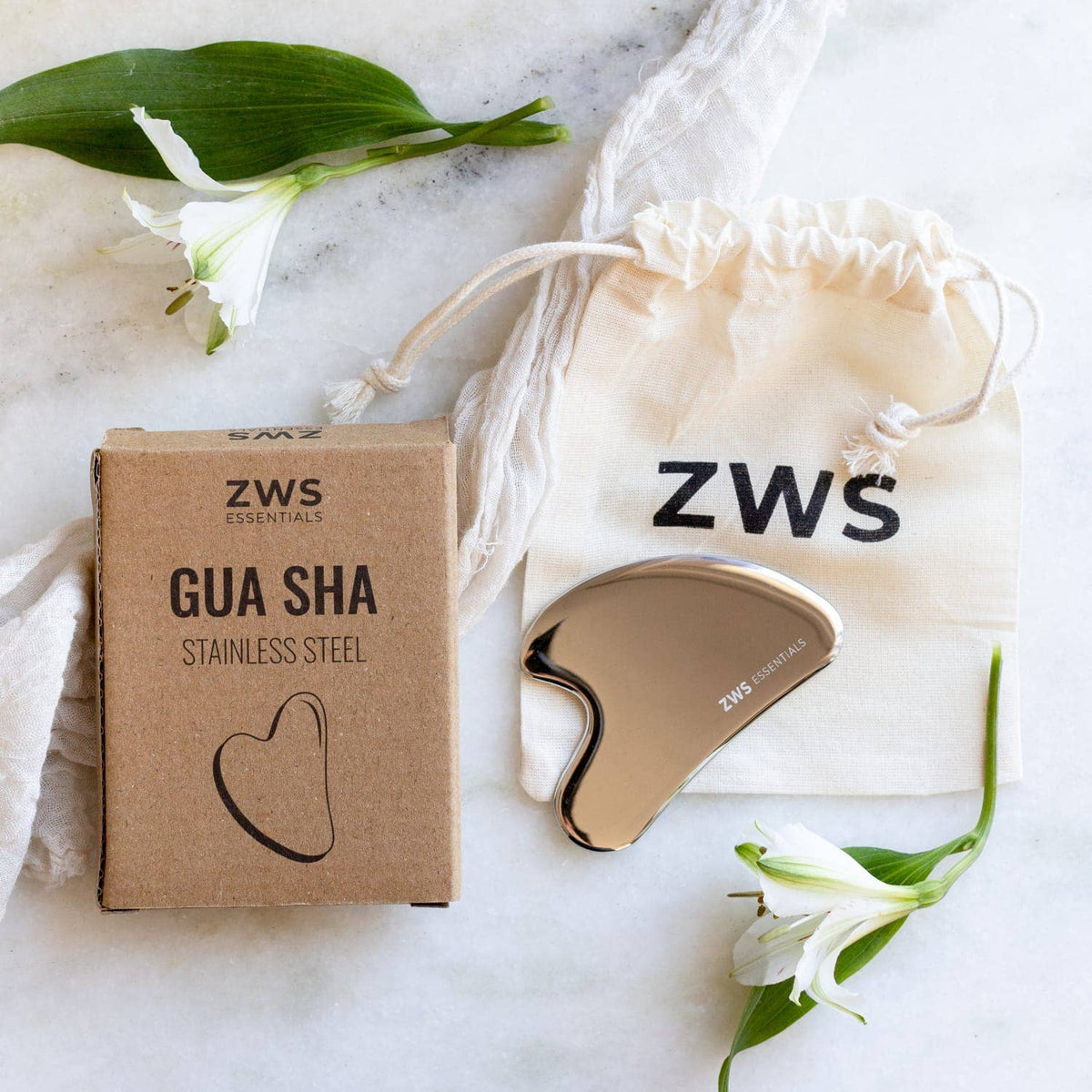 Stainless Steel Gua Sha Facial Tool by ZWS Essentials