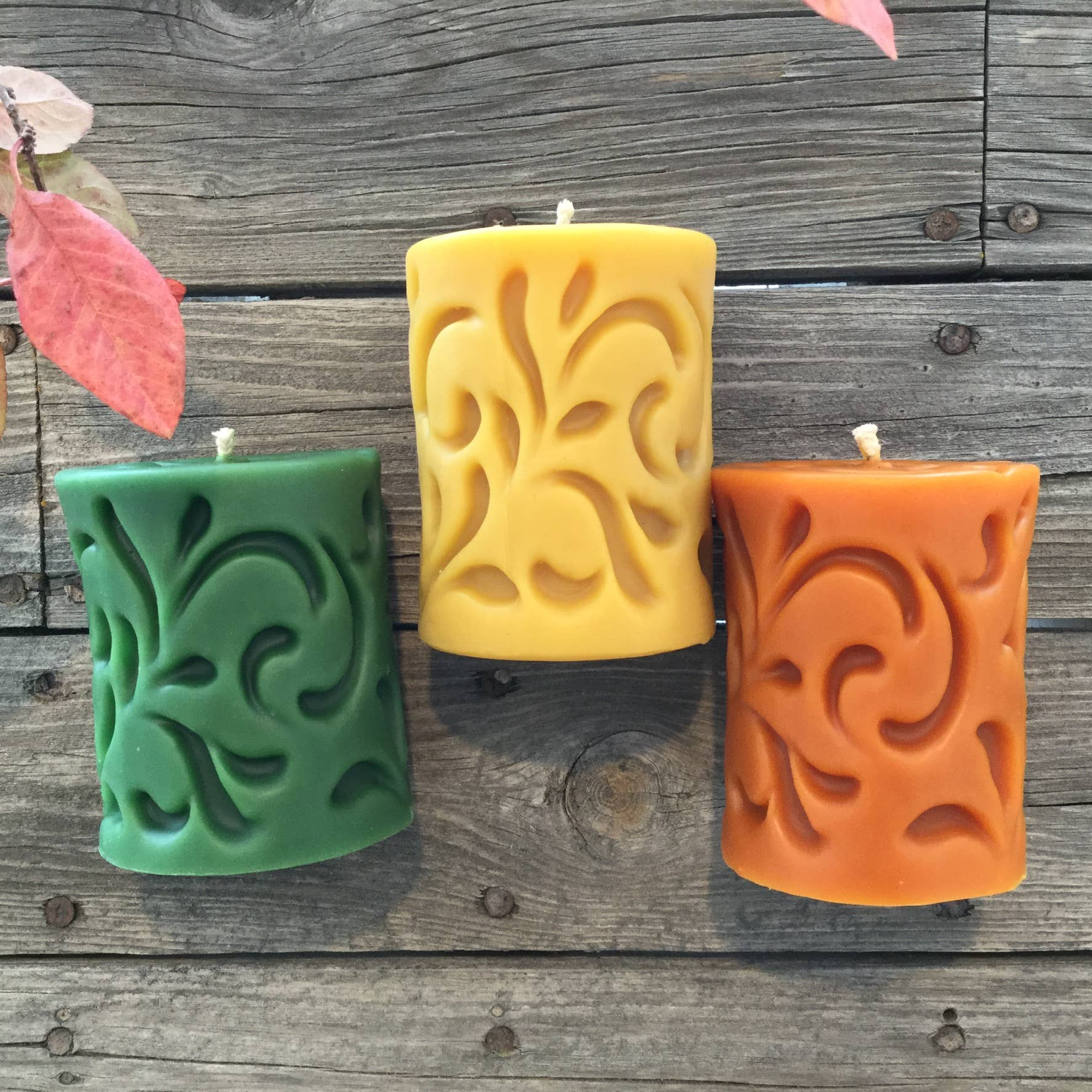 Lantern (Green Color Only) by Live Light Beeswax Candles