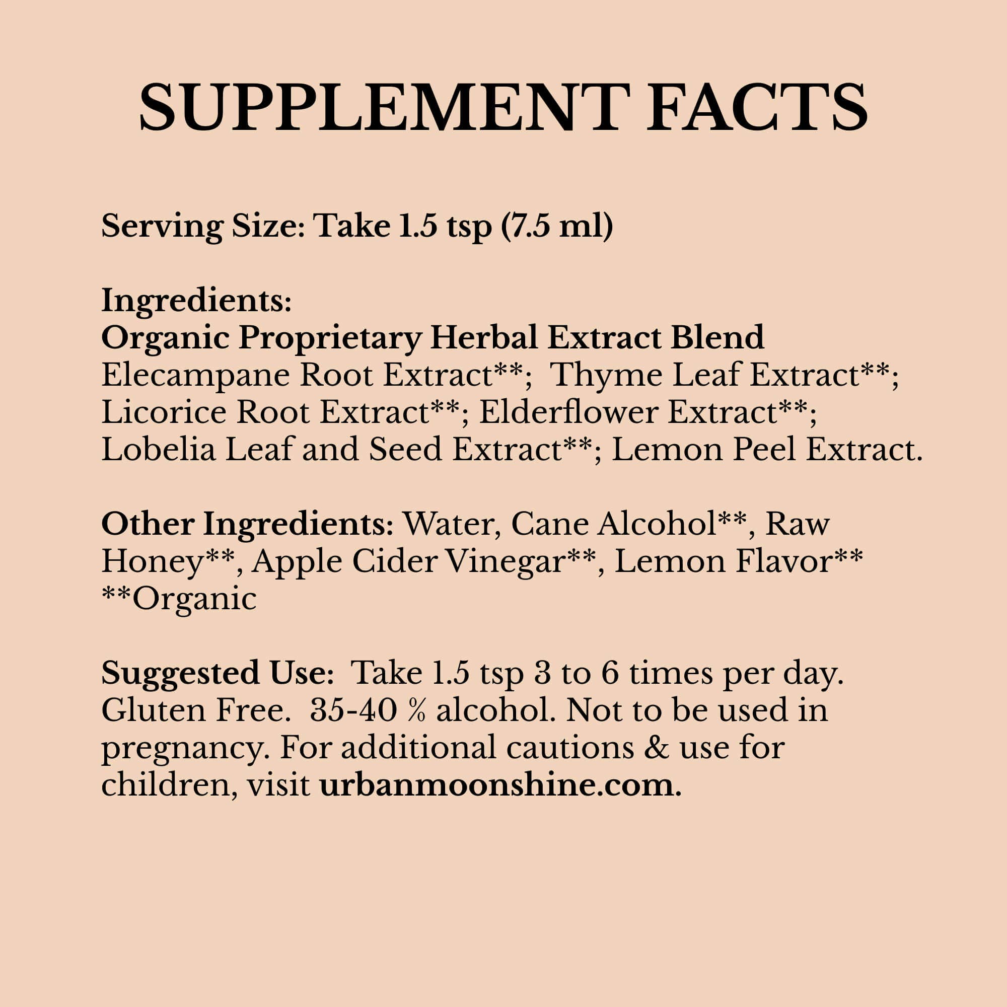 Clear Chest Syrup by Urban Moonshine 4.2fl oz